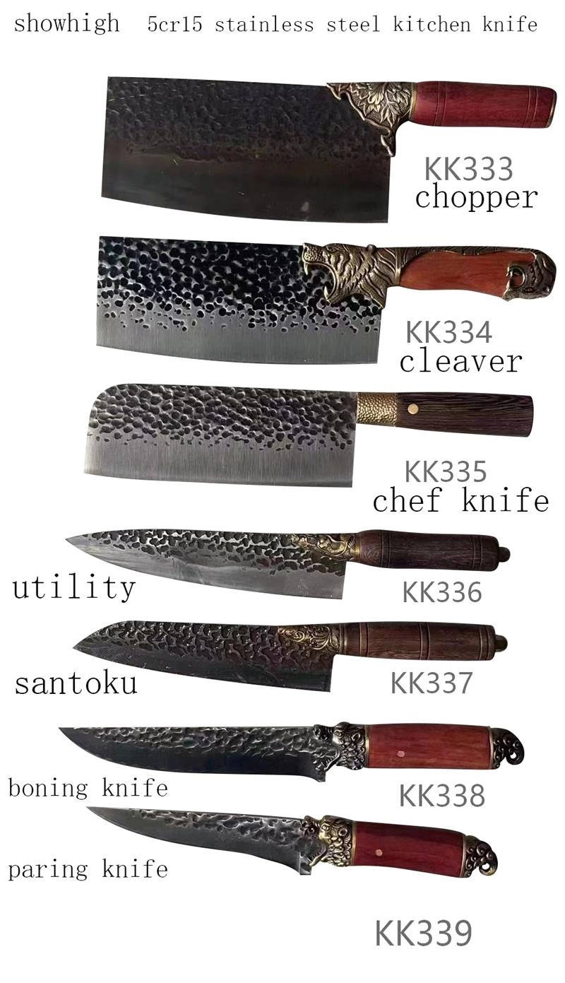 high quality 5cr15 stainless steel santoku knife KK337