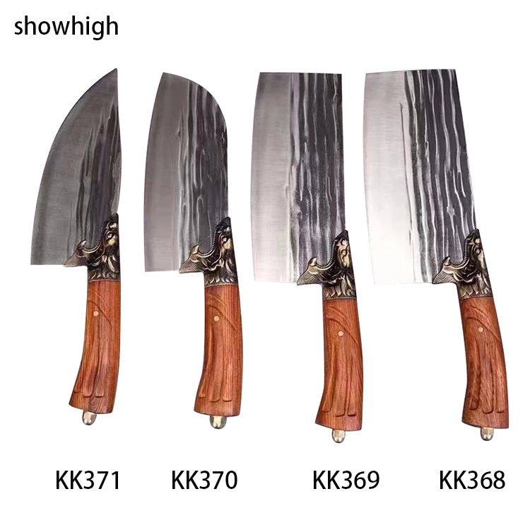 5cr15 stainless steel kitchen knife set cleaver chopper slicing fillet knife KK368-371