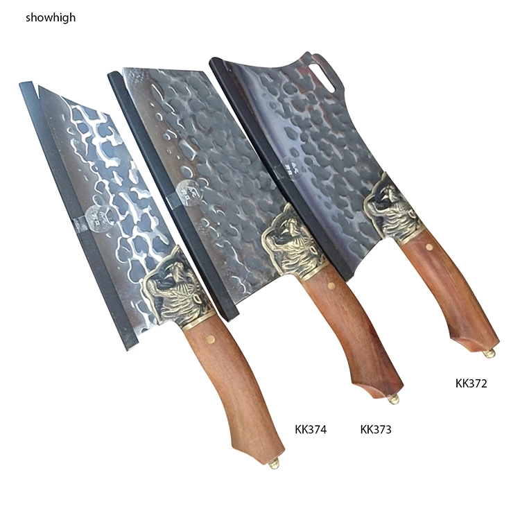 5cr15 stainless steel kitchen knife set with brass tiger bolster KK372-74