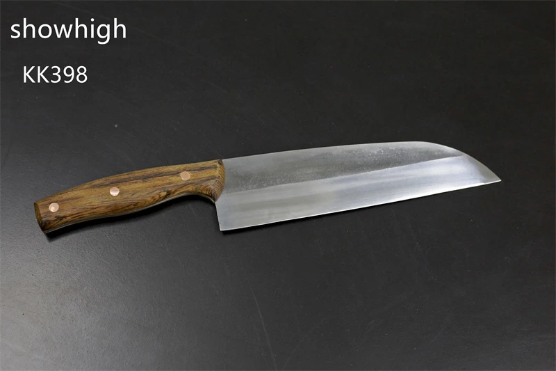 hand crafted 1060 carbon kitchen knife santoku knife chef knife KK398